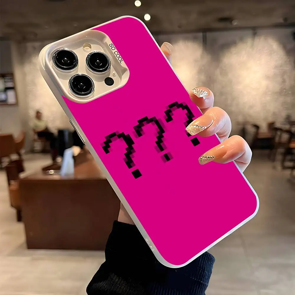 علامة استفهام غامضة هي حافظة هاتف فريدة ولطيفة لهاتف آيفون 17 16 15 14 13 12 11 Pro Max X XR XSMAX 8 7 Plus Candy Matte S