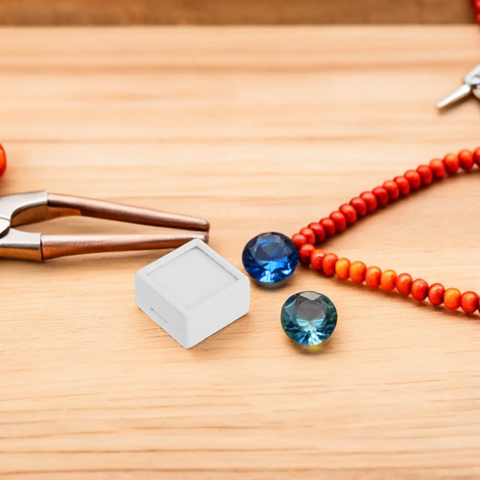 

20Pcs Jewelry Display Boxes Clear Lid Display Case Transparent Organizer with Sponge Inside Rings Holder for Gems Crystals Rocks