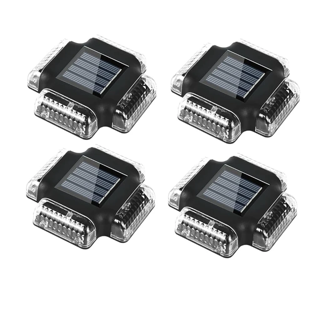 4pack Solar Pool Deck Lights Pool Side Floor Lights,Outdoor Above Ground and Inground Swimming Pools Accessories