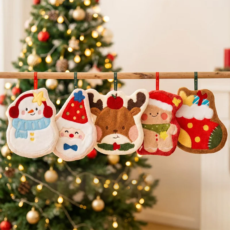 Weihnachts-Handtuch, saugfähige Hängetücher für Küche und Bad, Taschentuch, Weihnachtsbaum, Weihnachtsmann, Lebkuchen-Handtuch, Geschenk – Detail 4