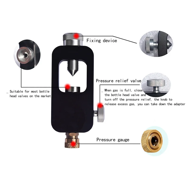 

Scuba adapter for filling oxygen tank with gas, 30MPa pressure rating