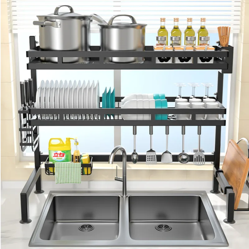 Bearing 40kg Kitchen Spice Rack Large Capacity Dish Drying Rack Thickened Carbon Steel Dish Rack Not Easy To Rust Plate Rack