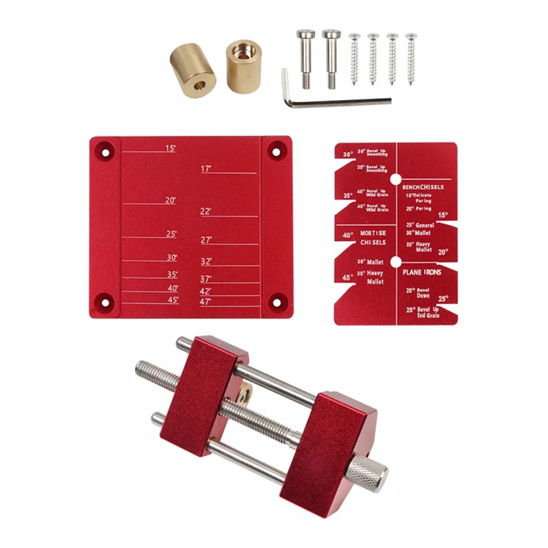 

A88E-Honing Guide System Chisel Sharpening Kit Holder Guide 5/32" To 3" For Woodworking Chisels And Planes