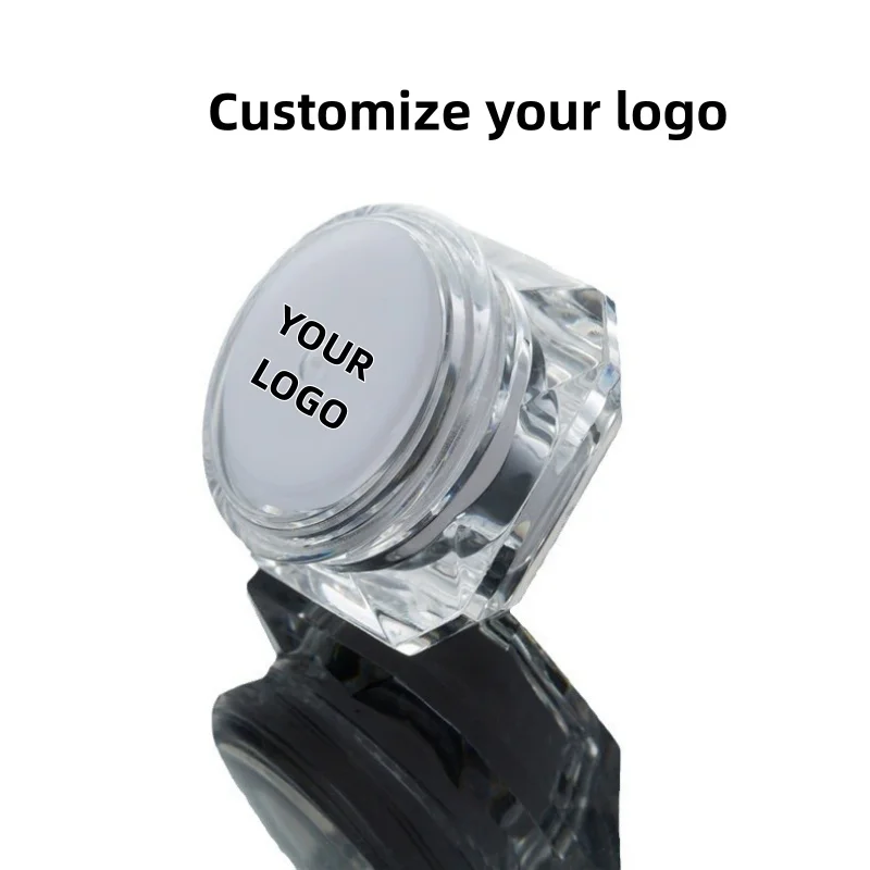 【Logo Custom】50Pcs Customized Transparent 5g10g15g Cream Eye Cream Bottle Day and Night Cream Trial Pack Sample Plastic Jars