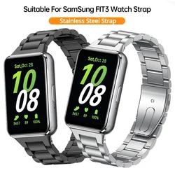 Metal Sport Strap For Samsung Galaxy Fit 3 Smart wtach Replacement Stainless Steel Band Bracelet For Galaxy Fit3 SM-R390