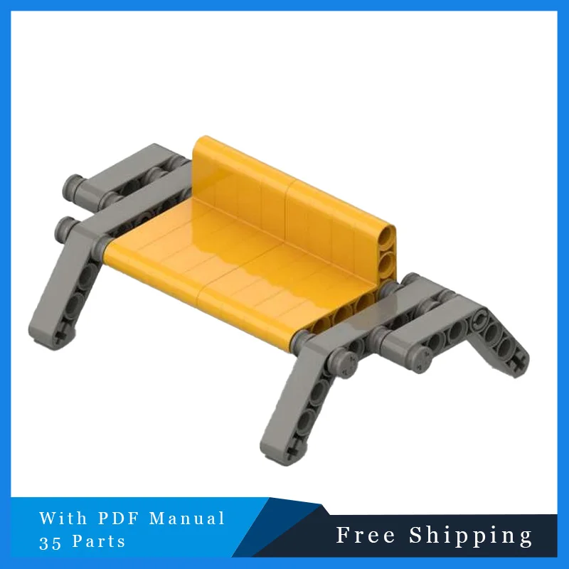 

35 шт., оранжевый креативный стул с видом на улицу, строительные блоки, кирпичи, модель головоломки, детские игрушки для сборки «сделай сам», подарки на день рождения, Рождество