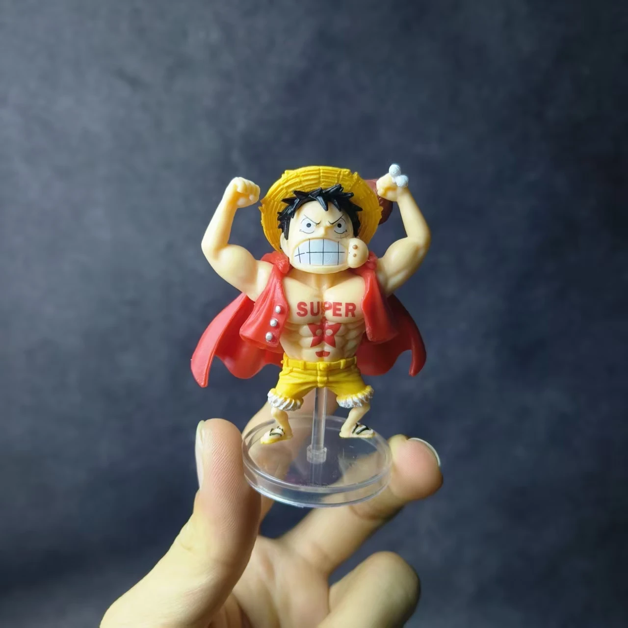 Anime One Piece Q Version Muscle Luffy Action Figure Sammlung PVC Modell Spielzeug Dekoration Puppe Geschenk
