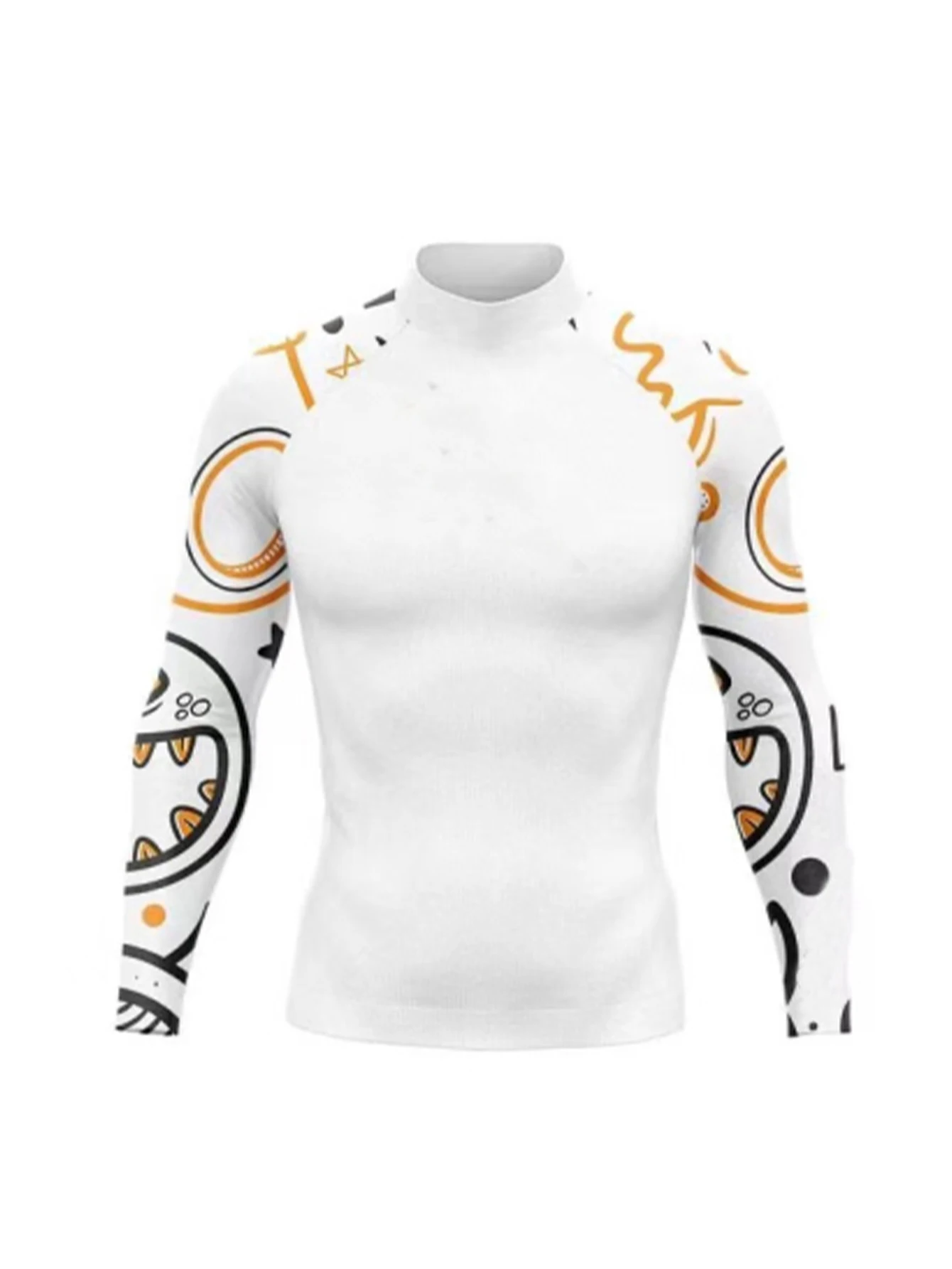 Men's Long Sleeve Surfing Shirt Rashguard Sun Protection Basic Surfing Suit Swimwear Diving Gym Clothes for Watersports