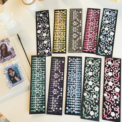 SKYSONIC NEW ARRIVAL 10PCS Full Set Series Decorative Glitter Stickers Kpop Idol Card Album Sticker Agenda Korean Stationery