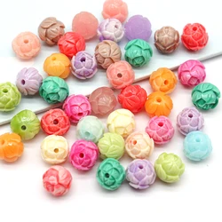 Colorful Lotus Coral Beads For Jewelry Making Bracelet Necklace Artificial Coral Flower Shape Loose DIY Beads Wholesale