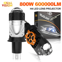 H4 LED Mini Projector Lens LED Headlight Bulb 600000LM 800W CANBUS Turbo LHD RHD High Low Beam Auto Fog Lamp 12V 24V Plug&Play