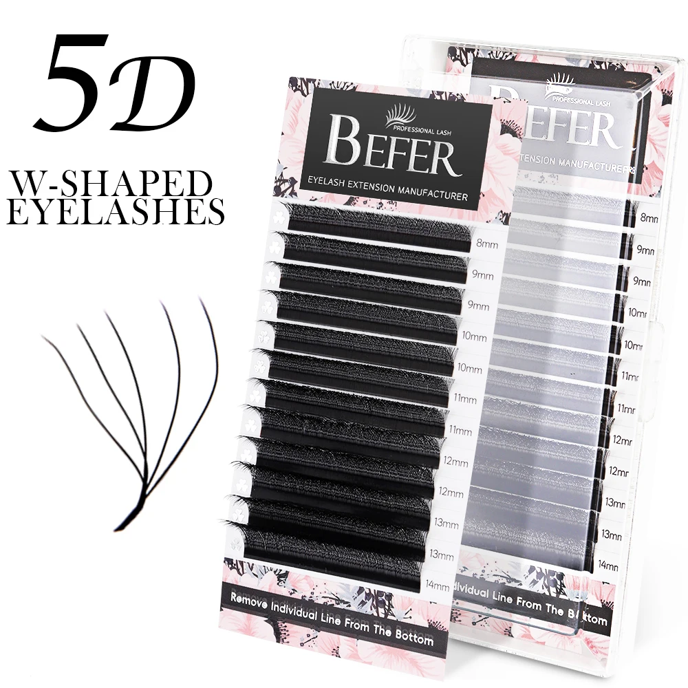 Befer Cilios YY/3D/4D/5D/6D W-vormige Valse Wimpers Extension Technologische Vezel Hoge kwaliteit Zachte Natuurlijke Professionele Groothandel