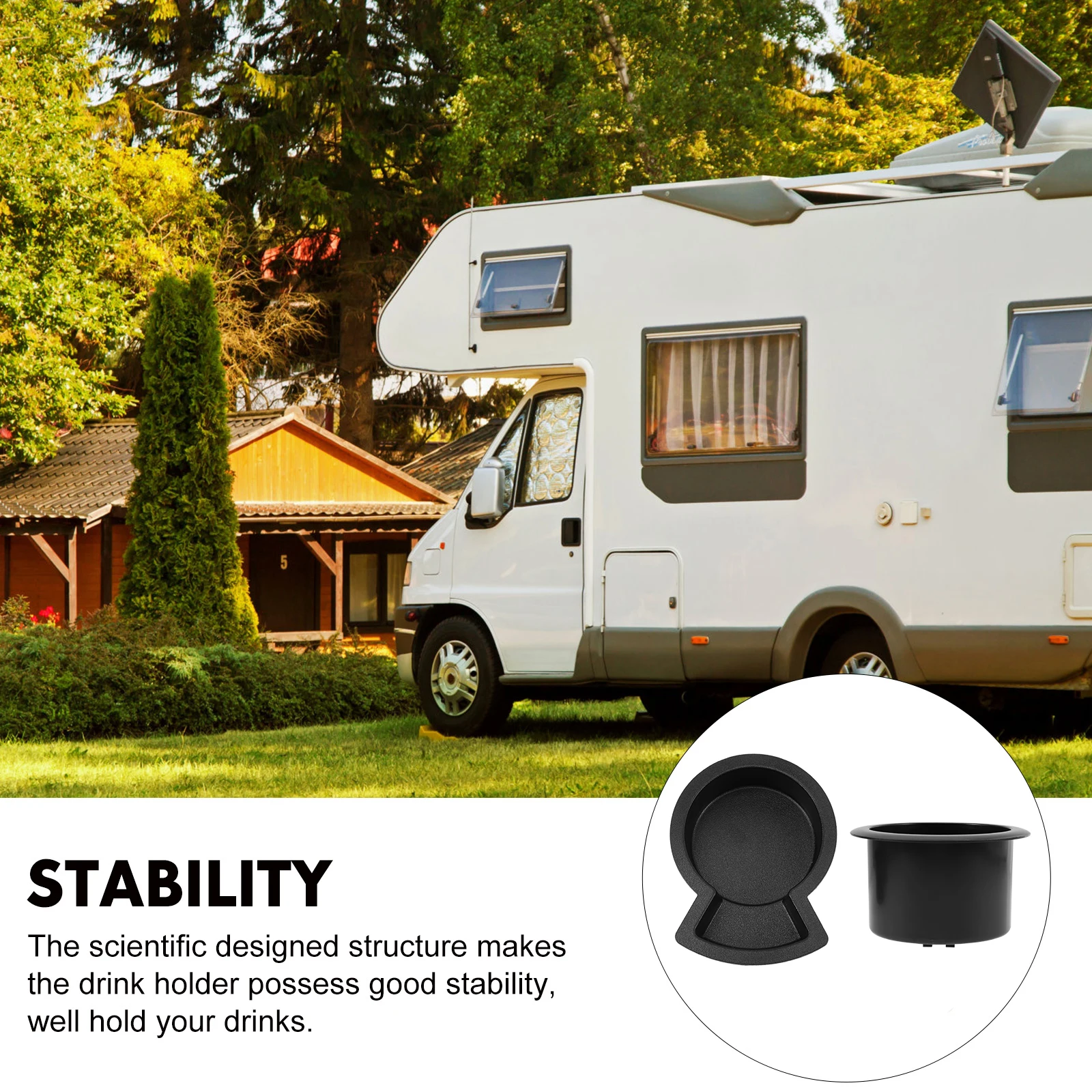 

4pcs Universal Cup Holder Insert Reusable Durable Plastic Car Console Couch Boat Camper Trailer Motorhome Cupholders For Smaller
