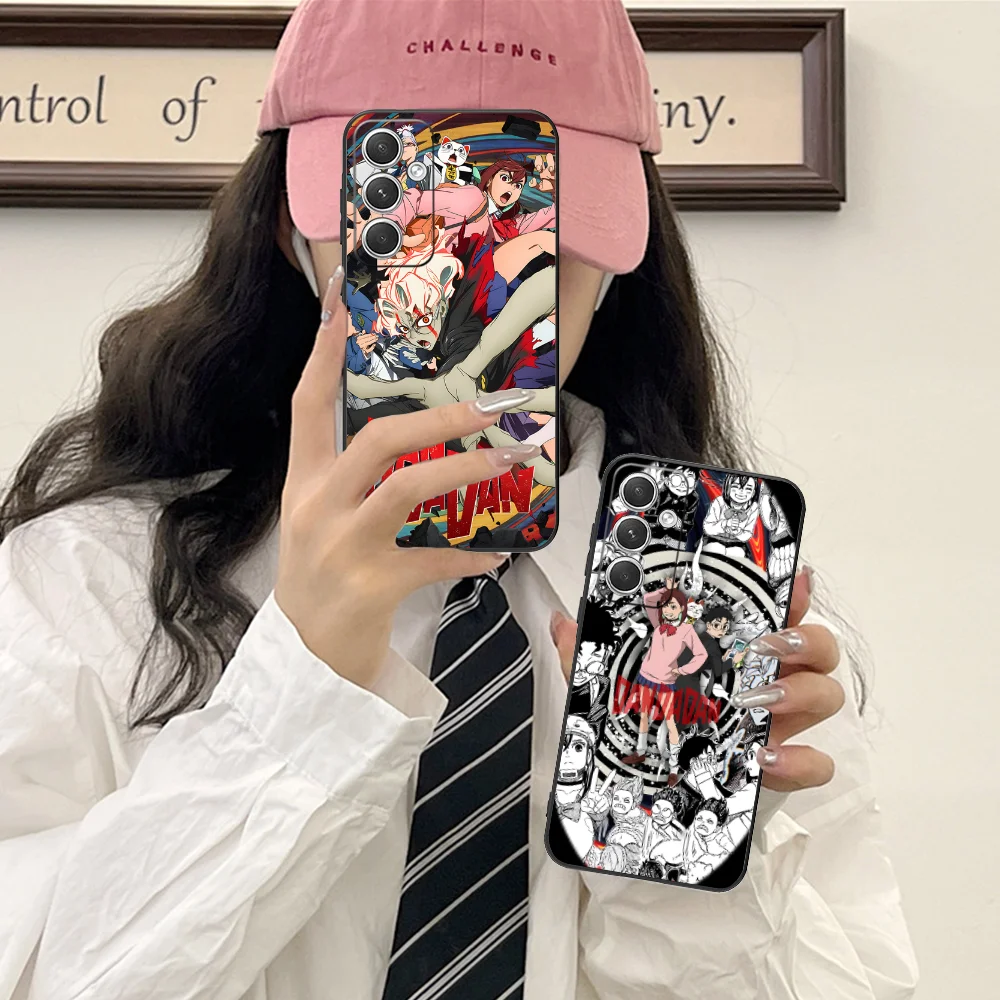 Anime Dandadan Telefoon Case voor Samsung Galaxy S25 S24 S23 S22 S21 S20 S10 S9 Plus FE Ultra Lite Zwart cover Mobiele Telefoons