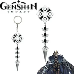 Game Genshin Impact II Capitano Cosplay The Captain Brooch Keychain Badge Pin Key Chain Keyring Halloween