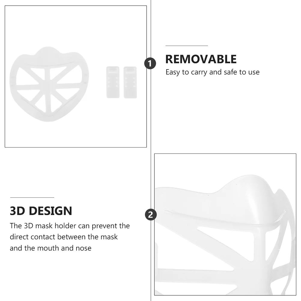 12 Pcs Bracket Face Mask 3D Inner Support Frame Masks Facial Lipstick Protective Stand Pe