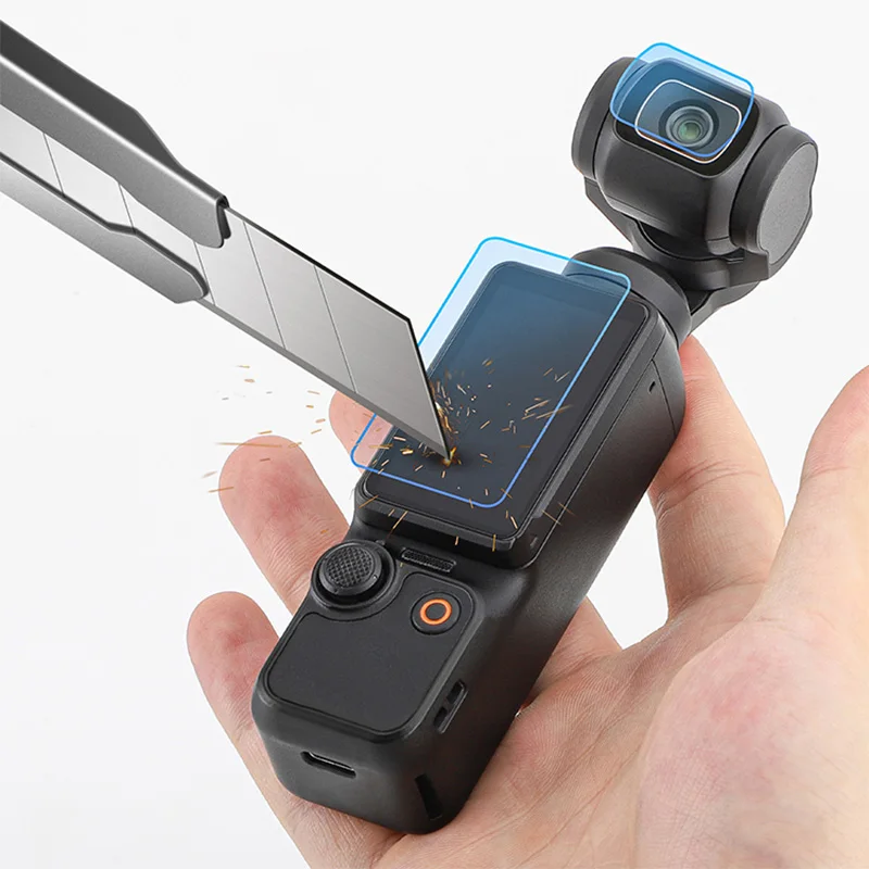 Lens+Screen Tempered Glass for  Pocket 3 Handheld Gimbal Camera 9H Anti-Scratch Screen Protector Protective Glass Film