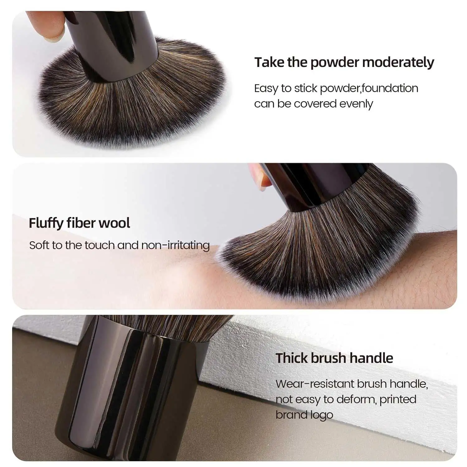 20 PCS Foundation Makeup Brush Set, Double-ended Kabuki Contour Brush for Liquid Powder Concealer Blending Blush Face MakeupTool