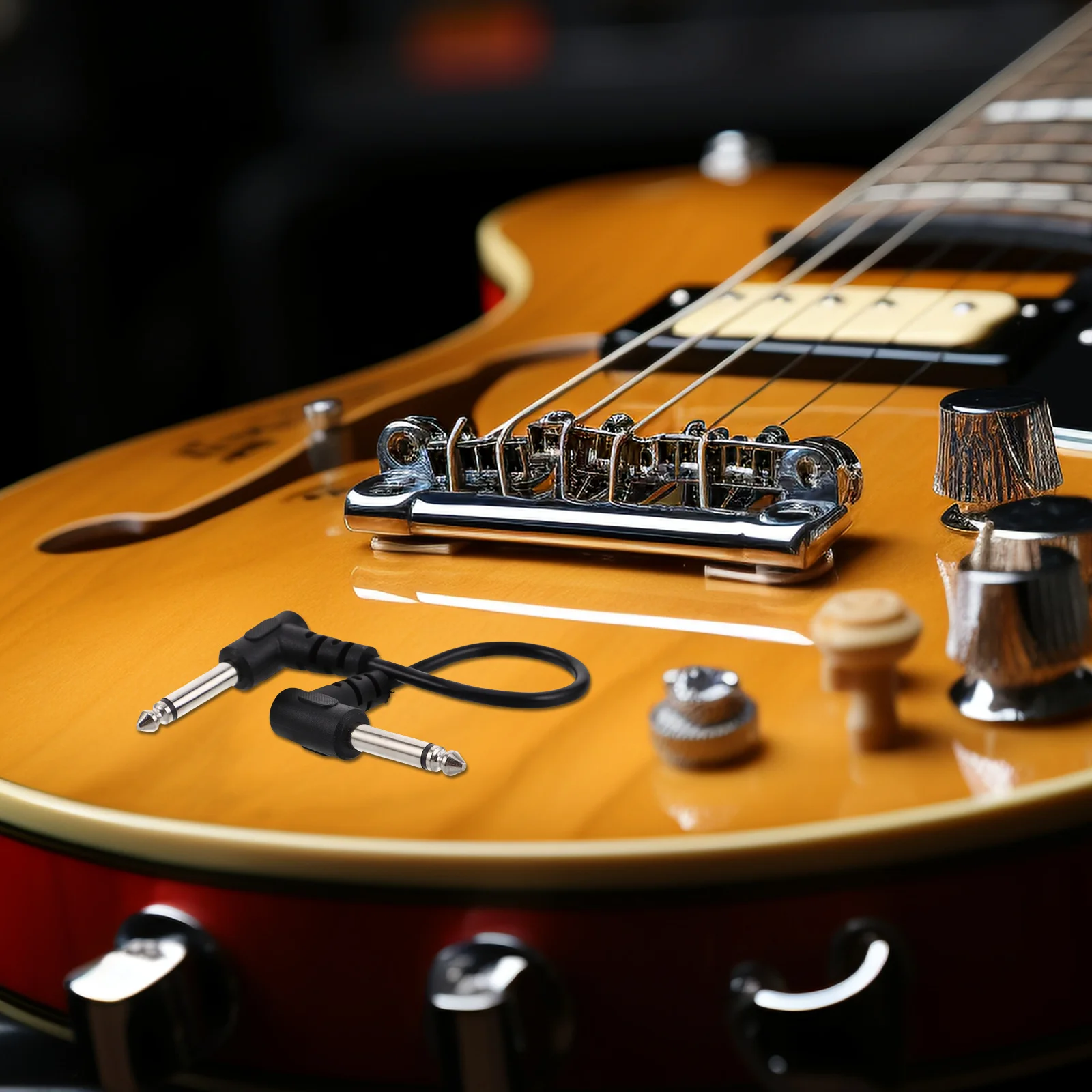 

Electric Guitar Cable Right Angle Plug Low Noise Shielding Fast Signal Transmission For Pedal Board Bass Instrument Audio