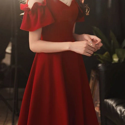 여성용 레드 스파게티 스트랩 미니 원피스, 한국 섹시 패치워크, 이브닝 파티 원피스, 우아한 격식 있는 행사, 짧은 원피스, 여름 신상 