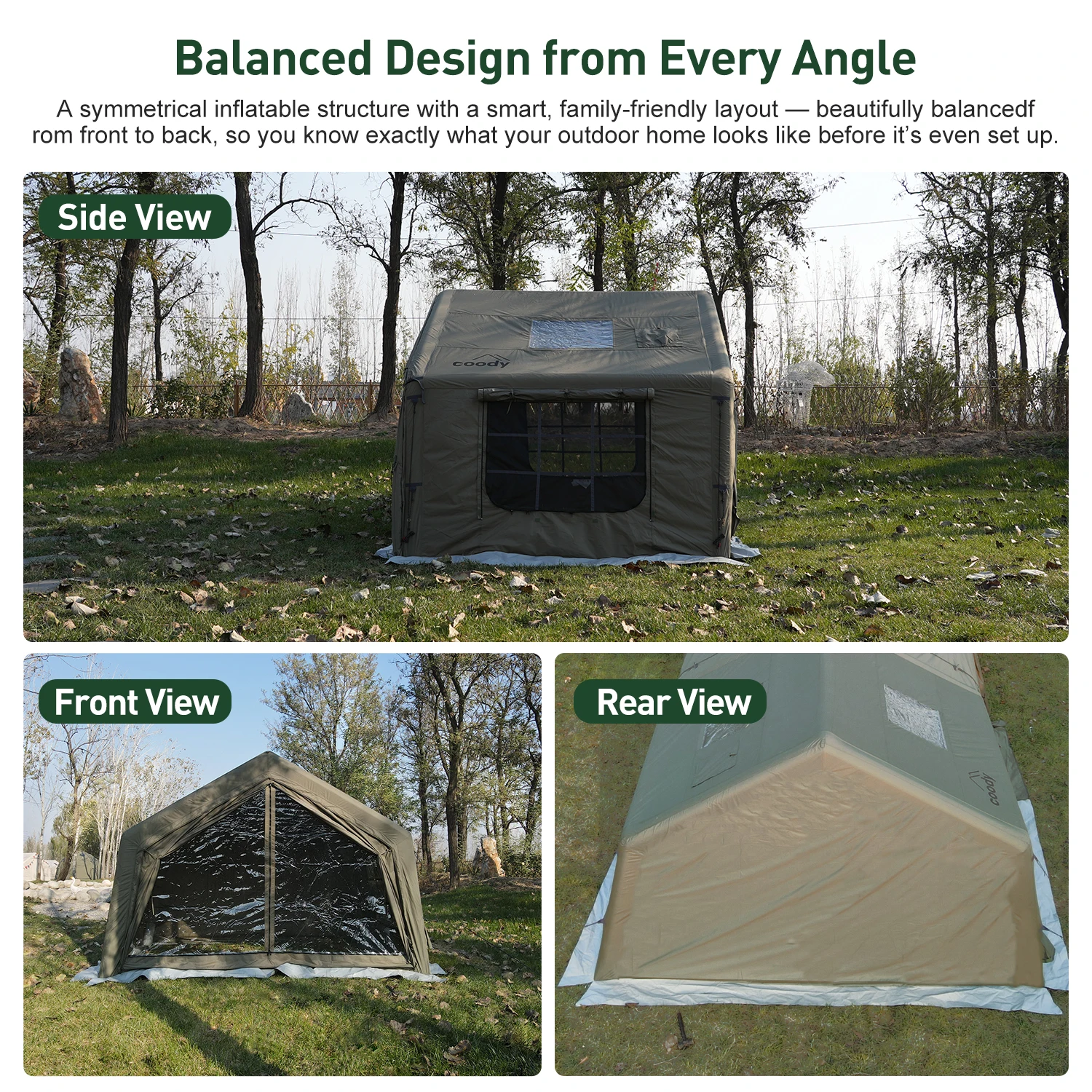 

Надувная палатка Coody 9.0 Air Tent-ArmyGreen, большая, для семьи, для кемпинга, портативная, складная, для активного отдыха на природе, для ATV и UTV.