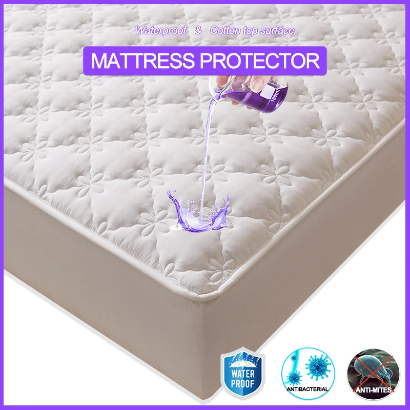 

Водонепроницаемая защита для матраса класса люкс — стеганый наматрасник, гипоаллергенное покрывало, простыня против клещей