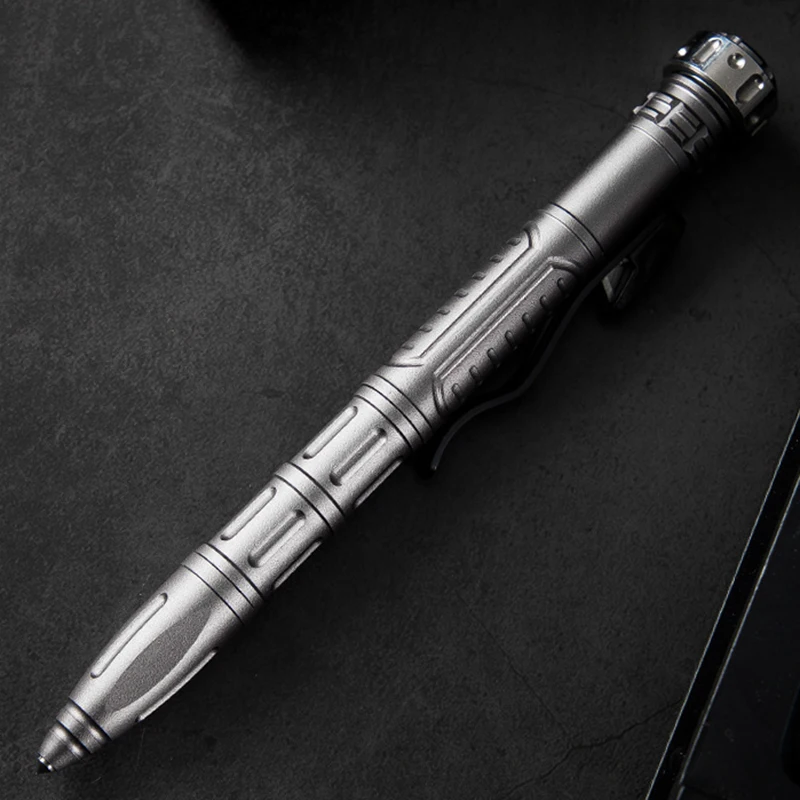 Gray Aluminum Alloy Multifunctional Ballpoint Pen Decompression Gyro Pen Creative Office Writing Gift Pen