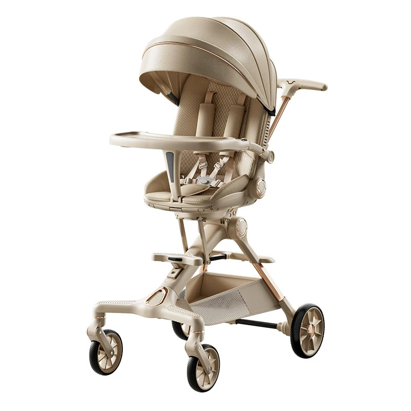 

Customized baby walking machine baby strollers can sit and lie folding two-way high landscape strollers