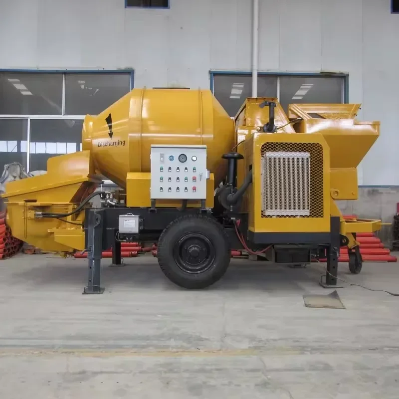 Concrete Pump with Mixer Machine Diesel Powered Used Liquid Concrete Machine From Philippines