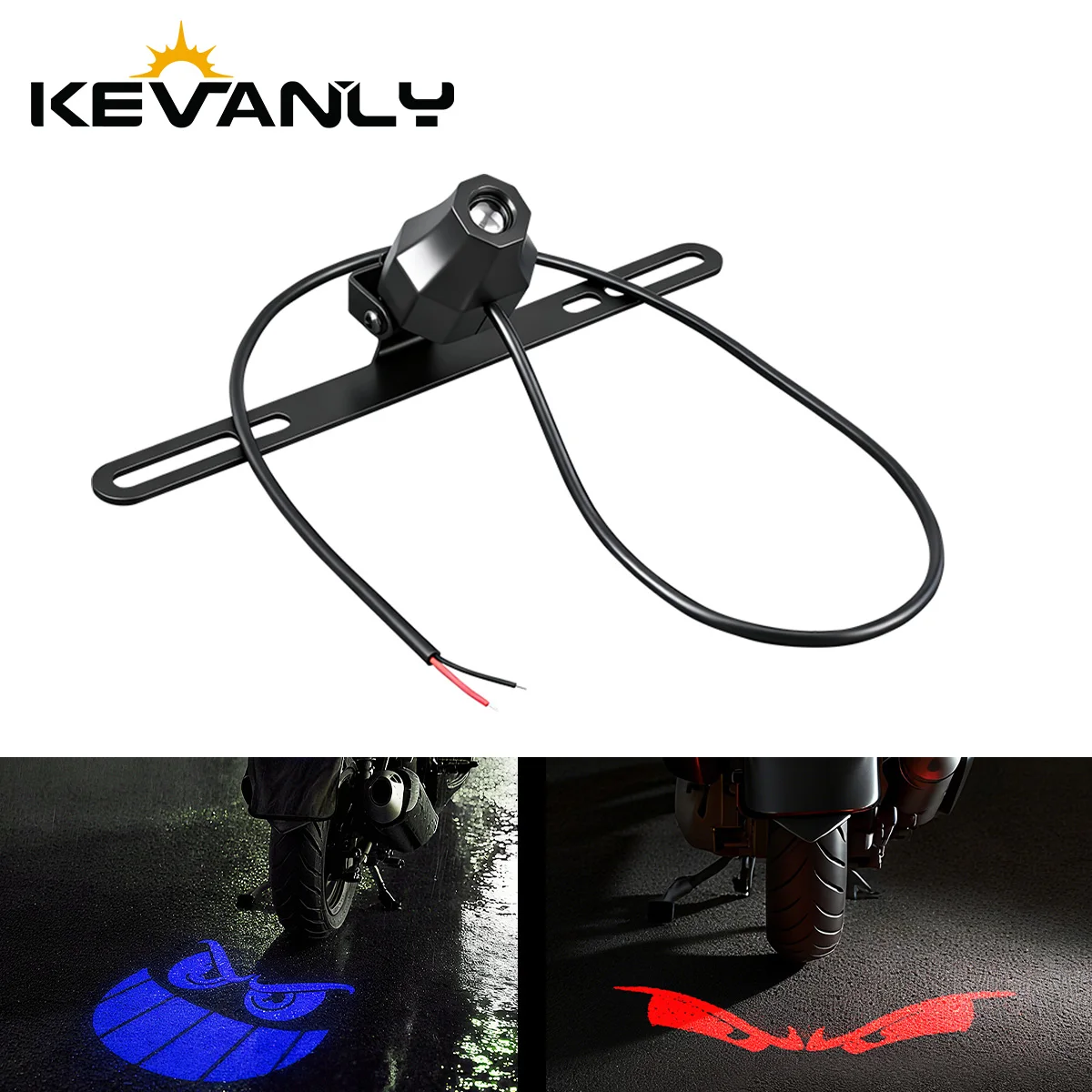 Motorcycle Demon Eyes LED Projection Lamp Electric Bike Motorcylce Car Modified Decorative Indicator Lights Rear Signal Light