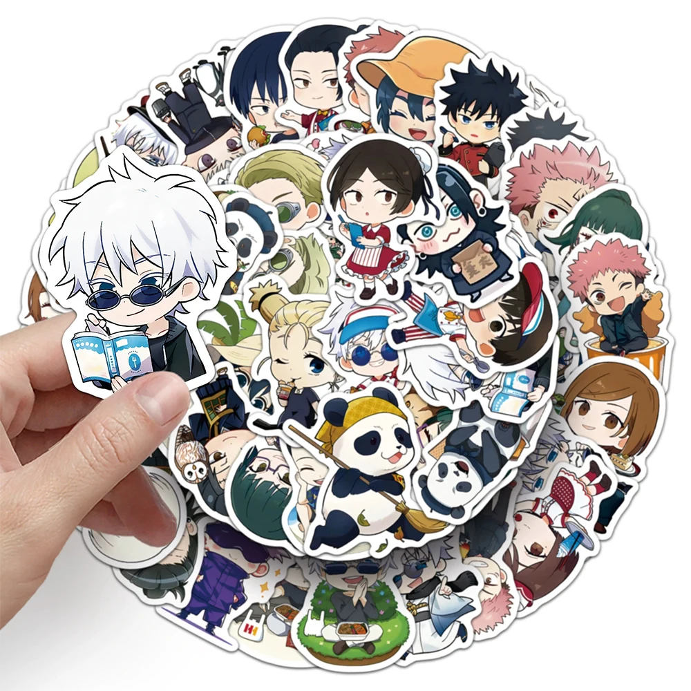 10/30/50pcs 재미 있은 만화 귀여운 Jujutsu Kaisen 애니메이션 스티커 Kawaii 데칼 DIY 수하물 전화 헬멧 자동차 클래식 장난감 스티커 선물