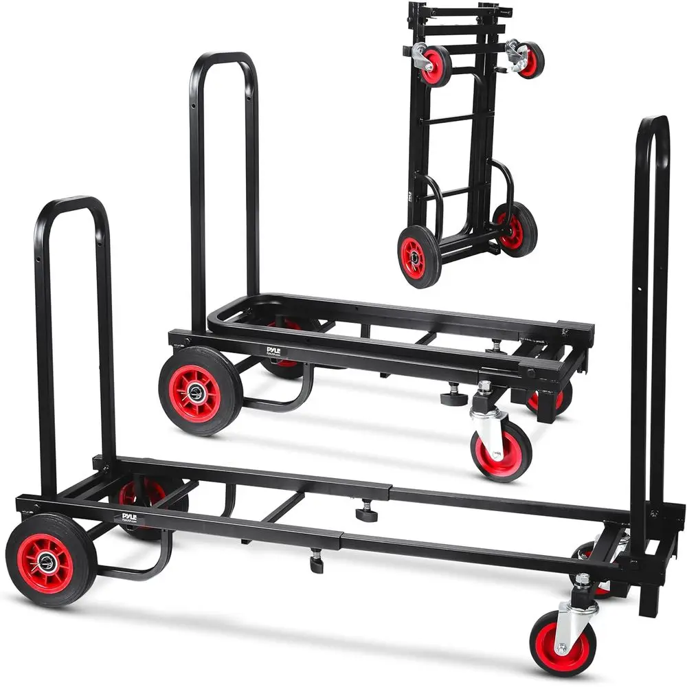 Carro de Equipo Plegable Compacto y Ajustable - Carro Convertible 8 en 1 de Alta Resistencia, Carretilla/Carro de Plataforma con Ruedas R-Trac