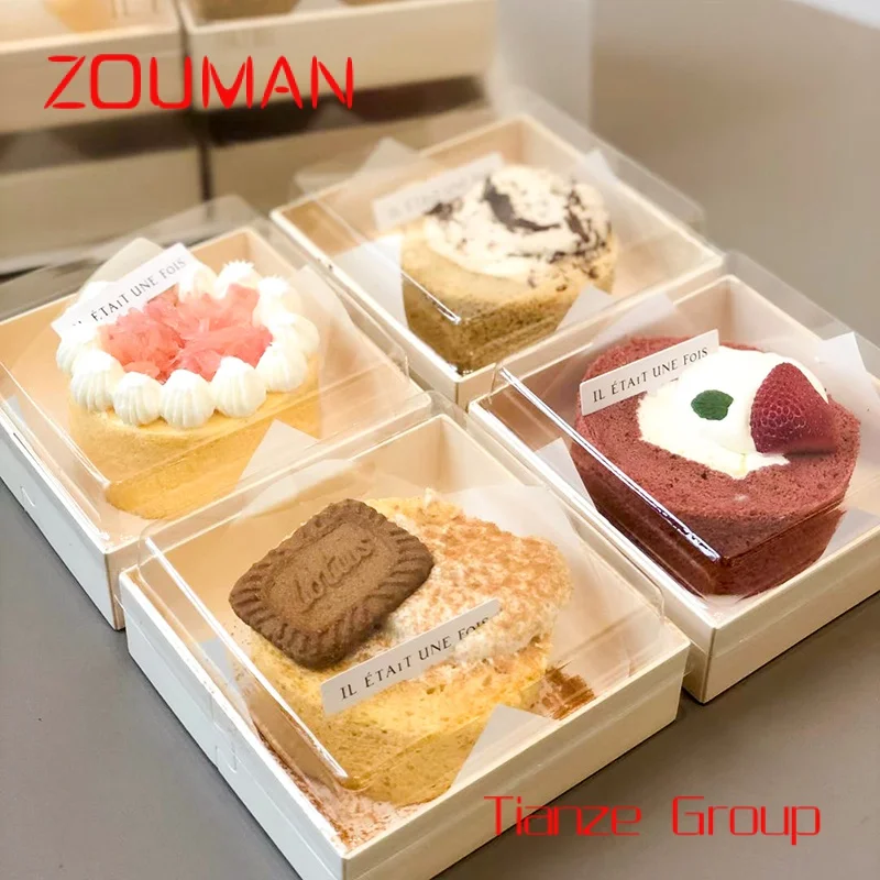 

Custom , Disposable Takeaway Wooden Sushi Catering Box Pastry Dessert Bakery Tiramisu Cake Veneer Cheese Food Container Packagin