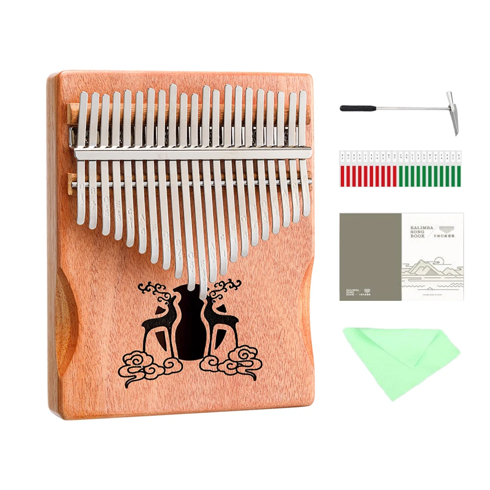 Hluru 21 Key Mahogany Kalimba 17 key Thumb Piano Finger Piano Mbira for Beginner Gifts for Adults/Kids view 5