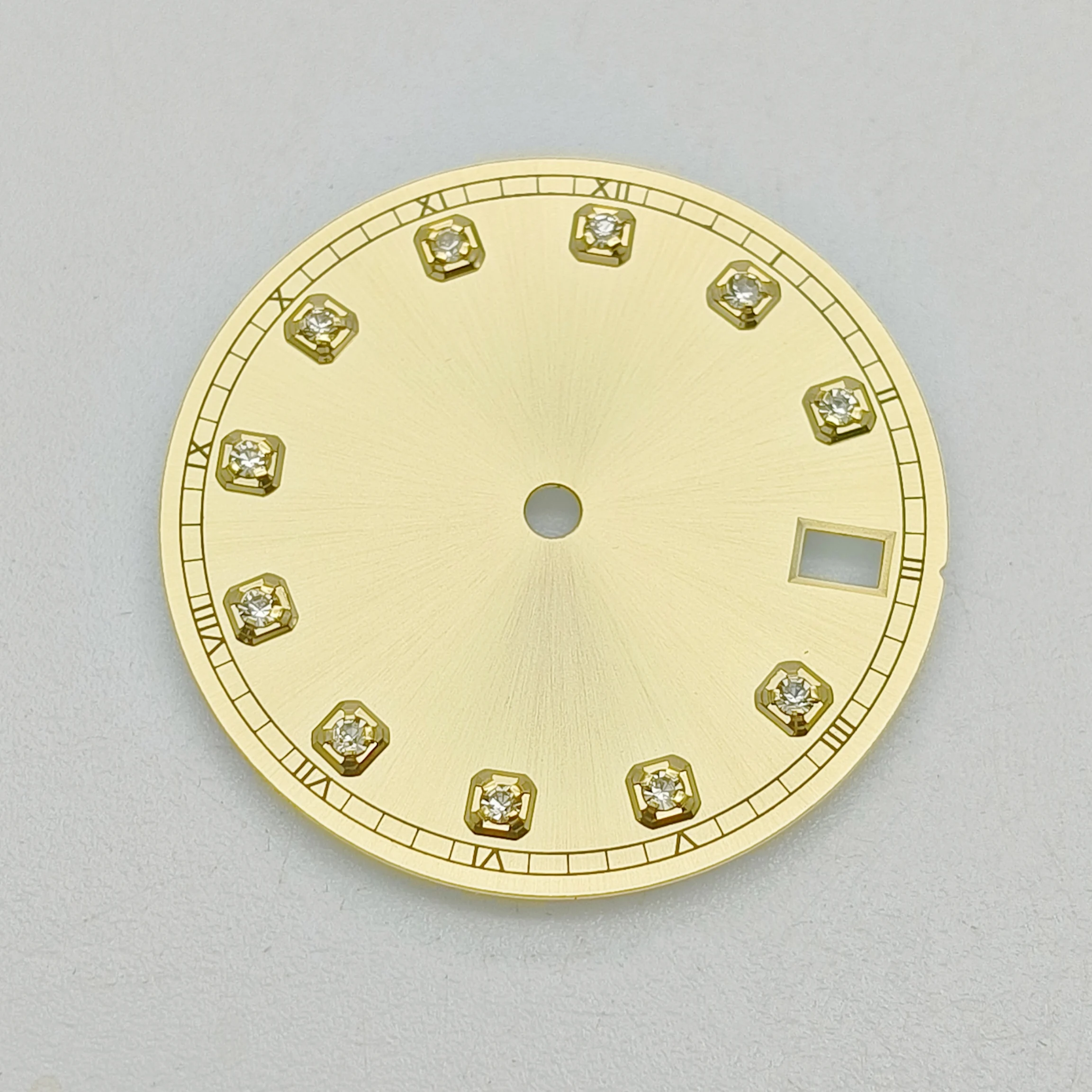 Dial Rhinestone para Movimento Automático, Assista Parte, 28.5mm, Ajuste para NH35