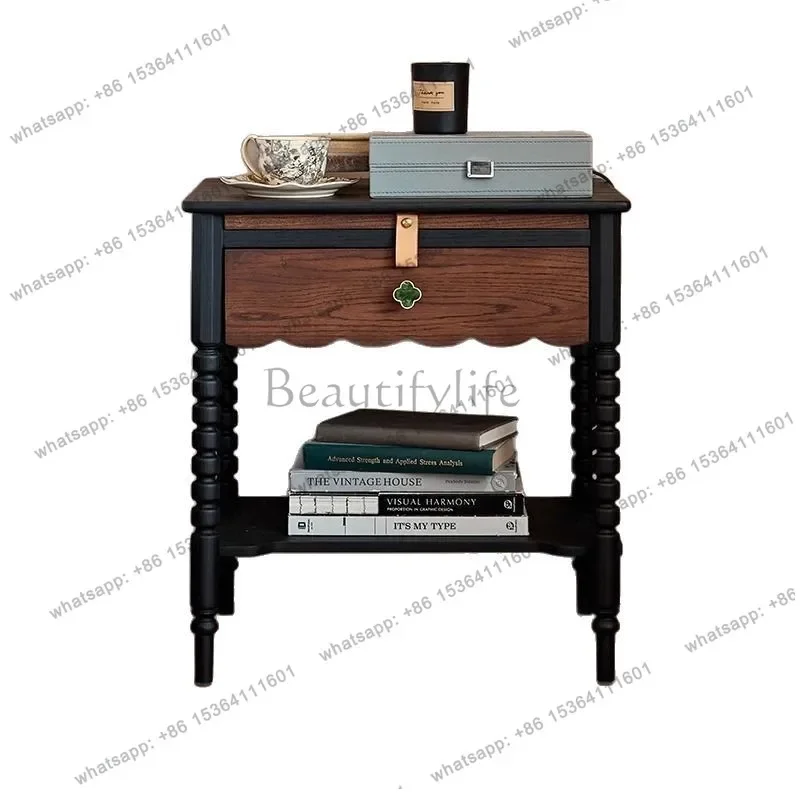 

French vintage sideboard, living room sofa, American bedside, all solid wood ash wood storage cabinet