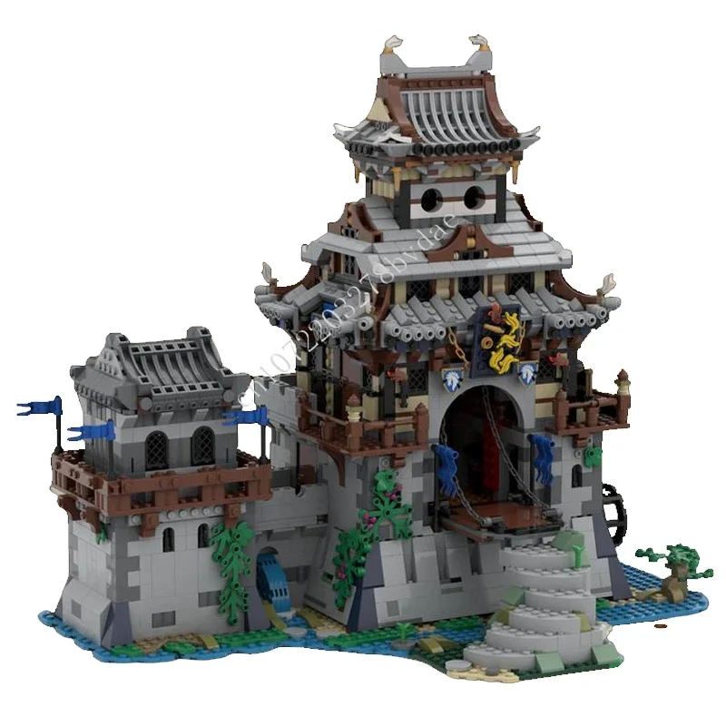 

3680 деталей MOC: Средневековый замок, конструктор, модель замка с воинами на конях, технические кирпичики, игрушки для самостоятельной сборки, подарки для детей на праздники
