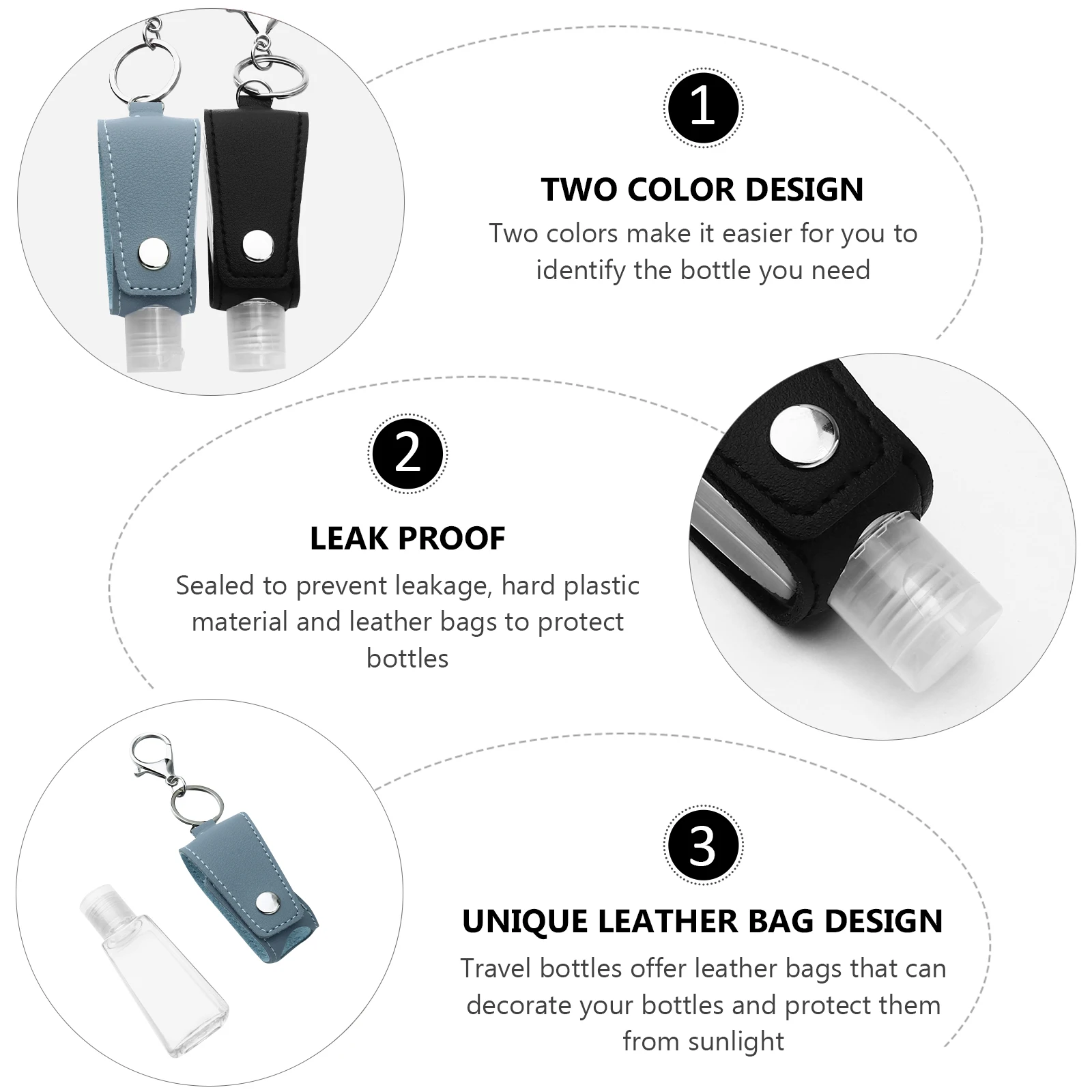 

4pcs Hand Holder Travel Bottle Empty Bottles Squeeze Bottles Reusable Portable Durable For Camping Home Shampoo Lotion