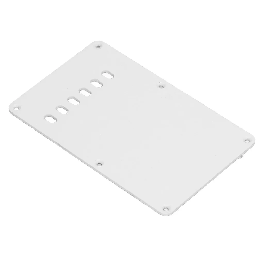 6 Holes Electric Guitar Back Cover Plate PVC With Screws Guitar Pickguard Backplate White/Black/Beige Tremolo Cavity Cover