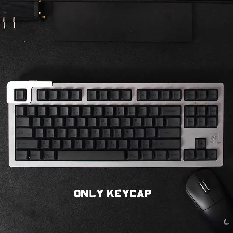 144 Keys GMK Clones Dark Keycaps Minimall Black PBT Dye Sub KeyCap Cherry Profile For Mechanical Keyboard 68 980 75 87 Layouts