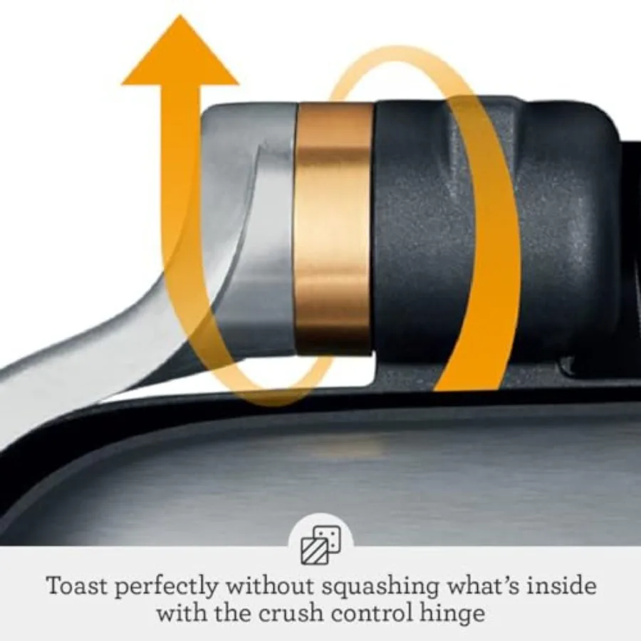 اضغط المثالي Panini Press BSG600BSS من الفولاذ المقاوم للصدأ المصقول لشواء الساندويتش النهائي وتحميصها بالحرارة المتساوية