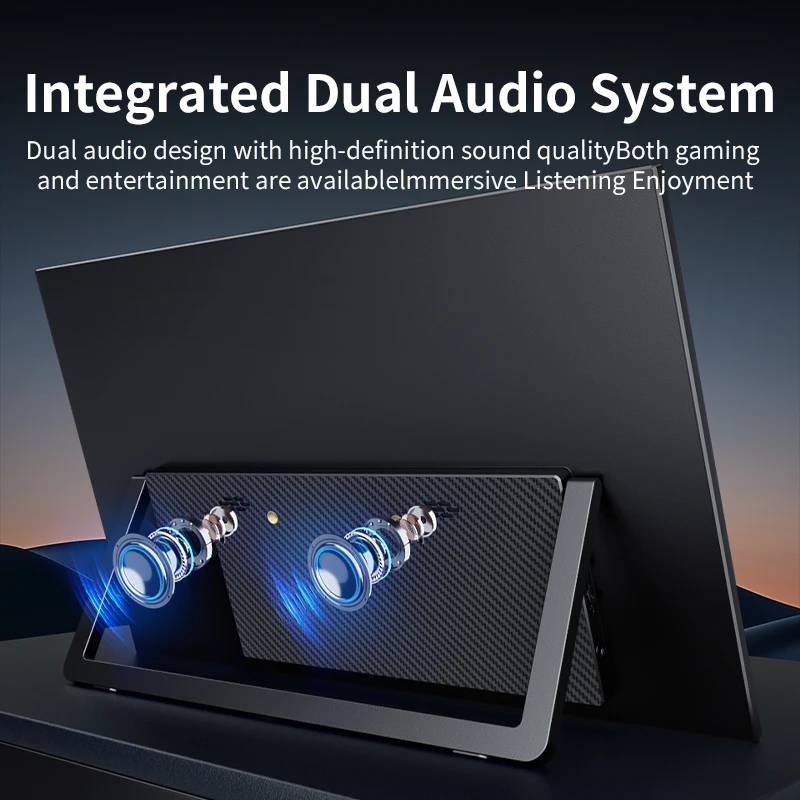 شاشة HGFRTEE المحمولة مقاس 21.5 بوصة 100 هرتز FHD شاشة ألعاب محمولة مع فتحة VESA USB C شاشة ثانية صغيرة HDMI للأعمال #6