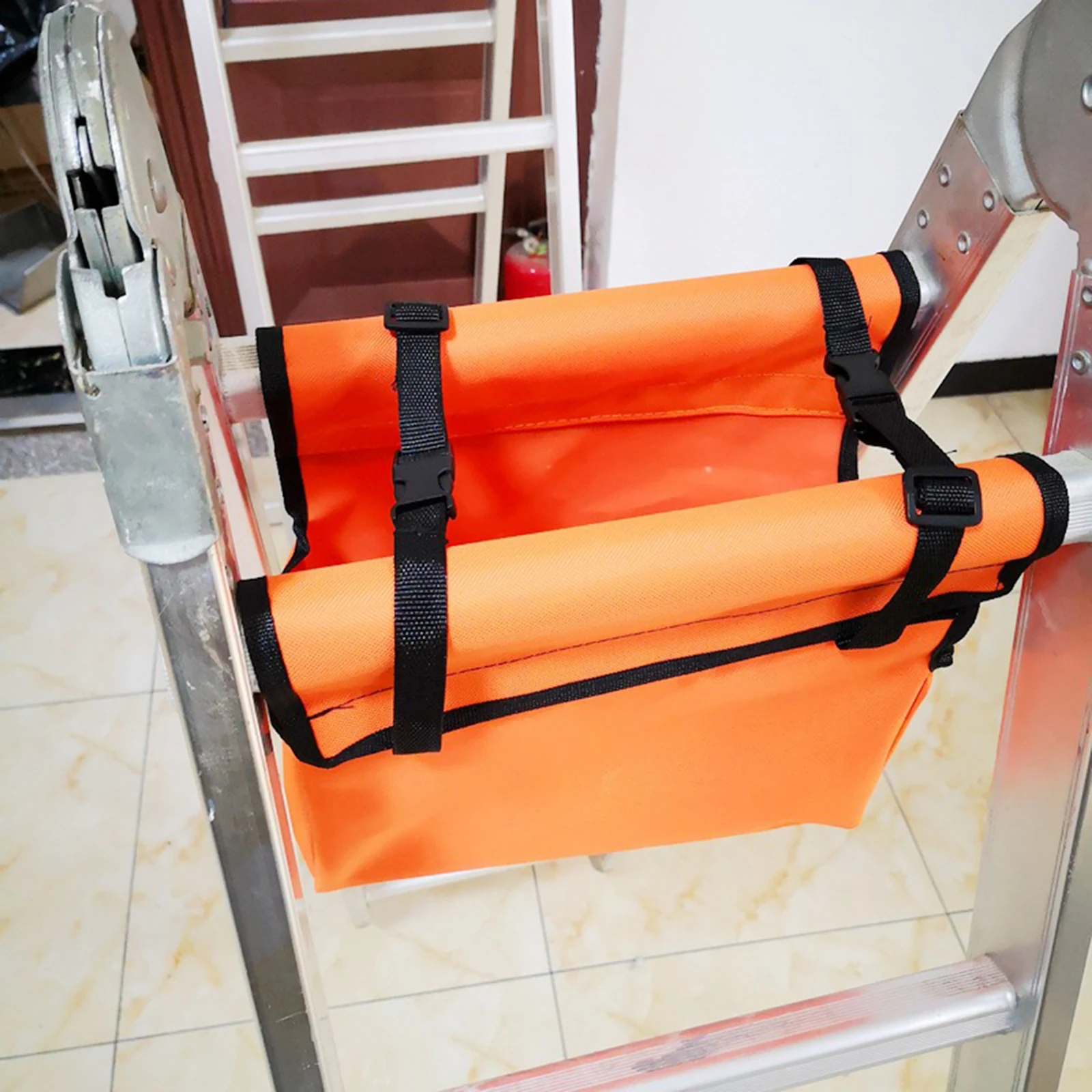 Folding Ladder Tool Bag Hanging Bag Oxford Accessory Portable Storage Bag Pouch for Telescoping Frame Ladder Household