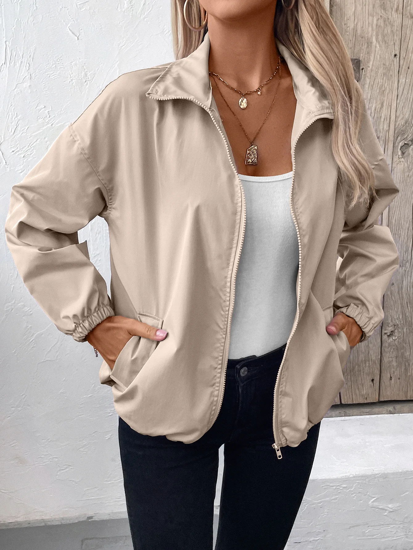 

Women's Jacket Outerwears Waterproof Clothing Outdoor Sports And Leisure Raincoat Casual Coat Jacket Top Women Fleeced Clothing