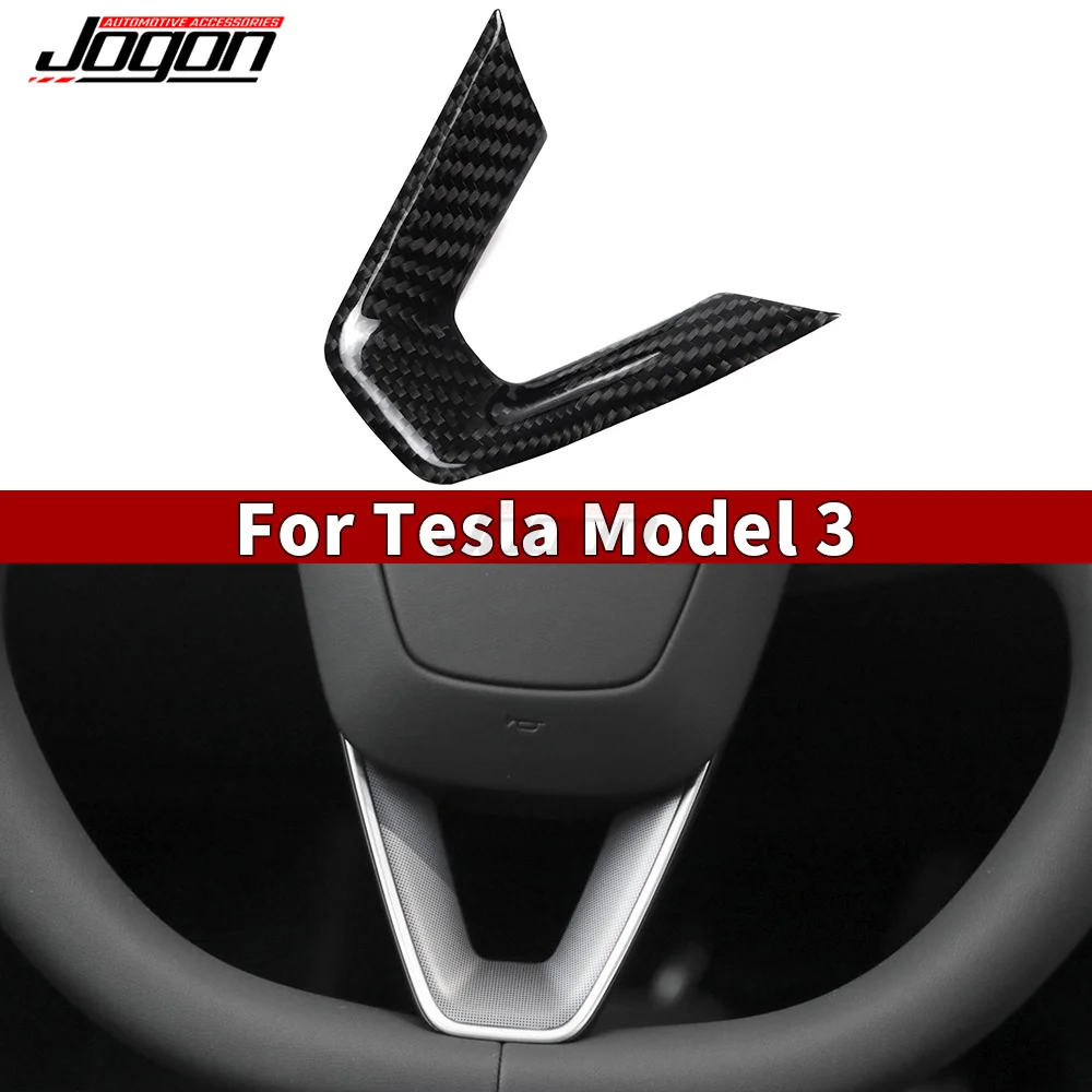 Genunie Carbon Fiber Steering Wheel Cover Trim For Tesla Model 3 2024+ Roadster Steering Wheel Decoration Car Interior