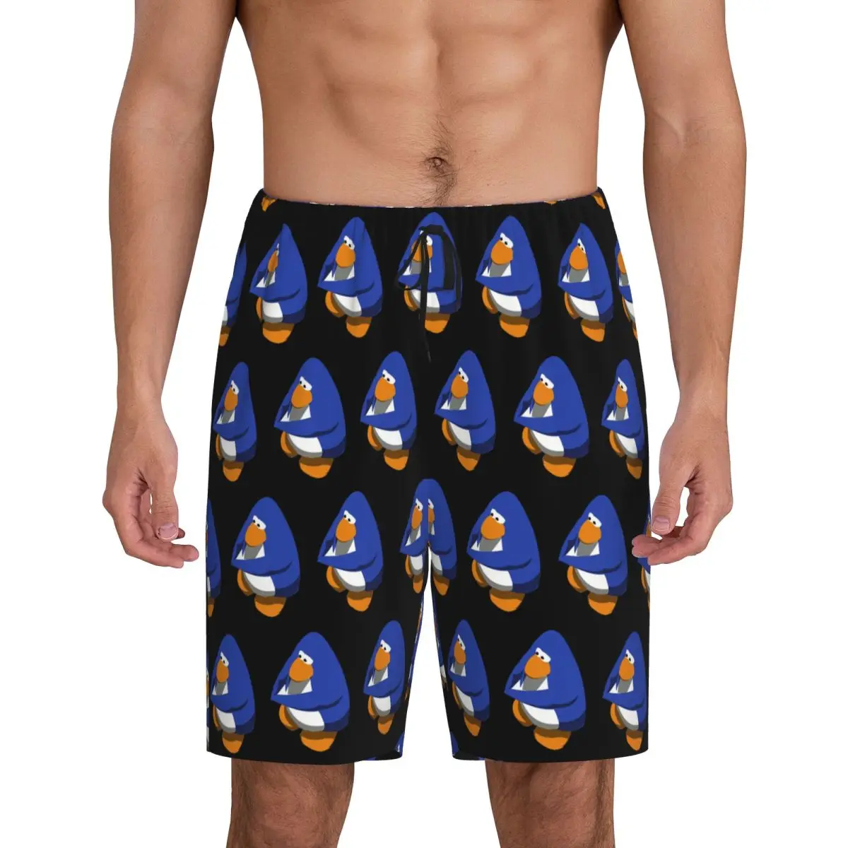 

Мужские шорты-пижамы Custom Club Penguin BOI, нижняя часть комплекта для сна и отдыха, шорты для сна