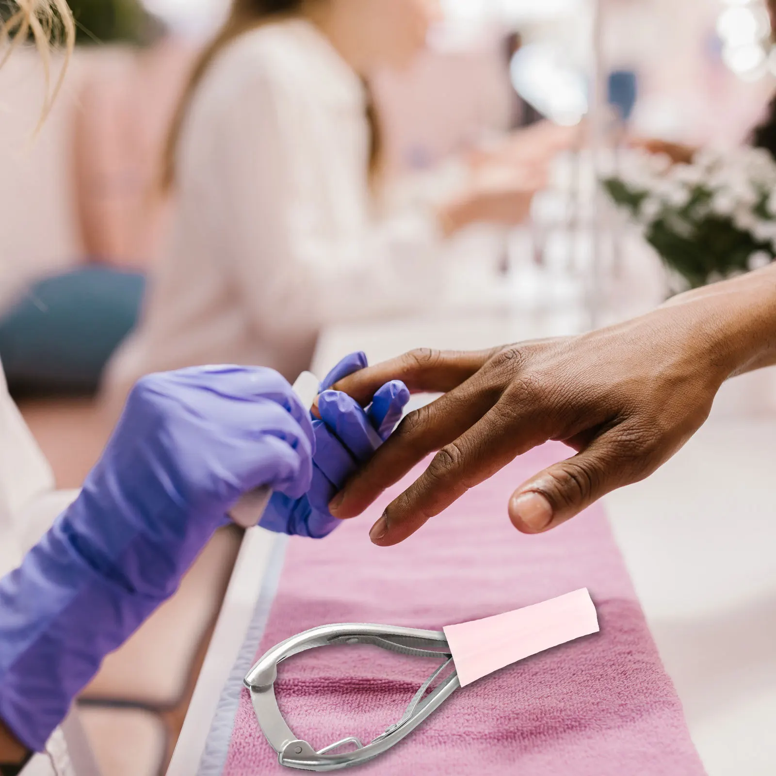 4 قطعة الغطاء الواقي لأدوات مانيكير وباديكير دائم استخدام آمن حماية من غطاء القراص إصابة مقص #5