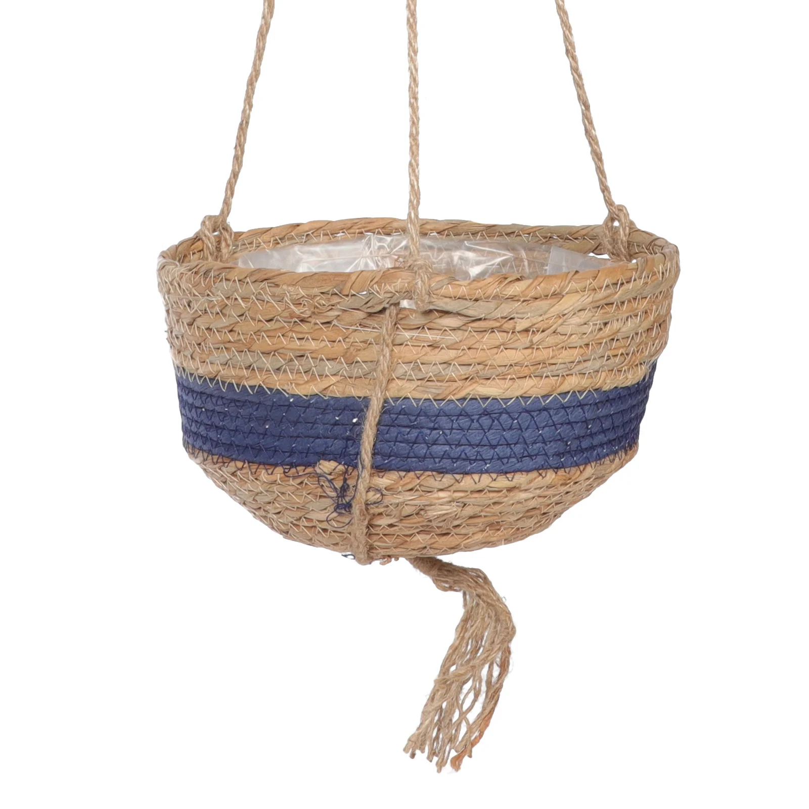 

Seagrass Hanging Flower Pot Sturdy Rustic Decorative Planter For Garden Balcony Window Indoor Outdoor Plants Hanging