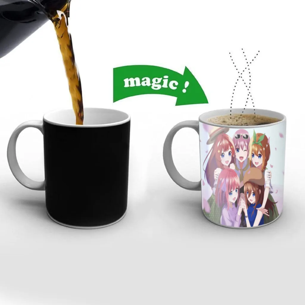 

The Quintessential Quintuplets Anime Mugs Cup Changing Color Magic Mugs Heat Sensitive Tea Cup Coffee Mug Gift Mug