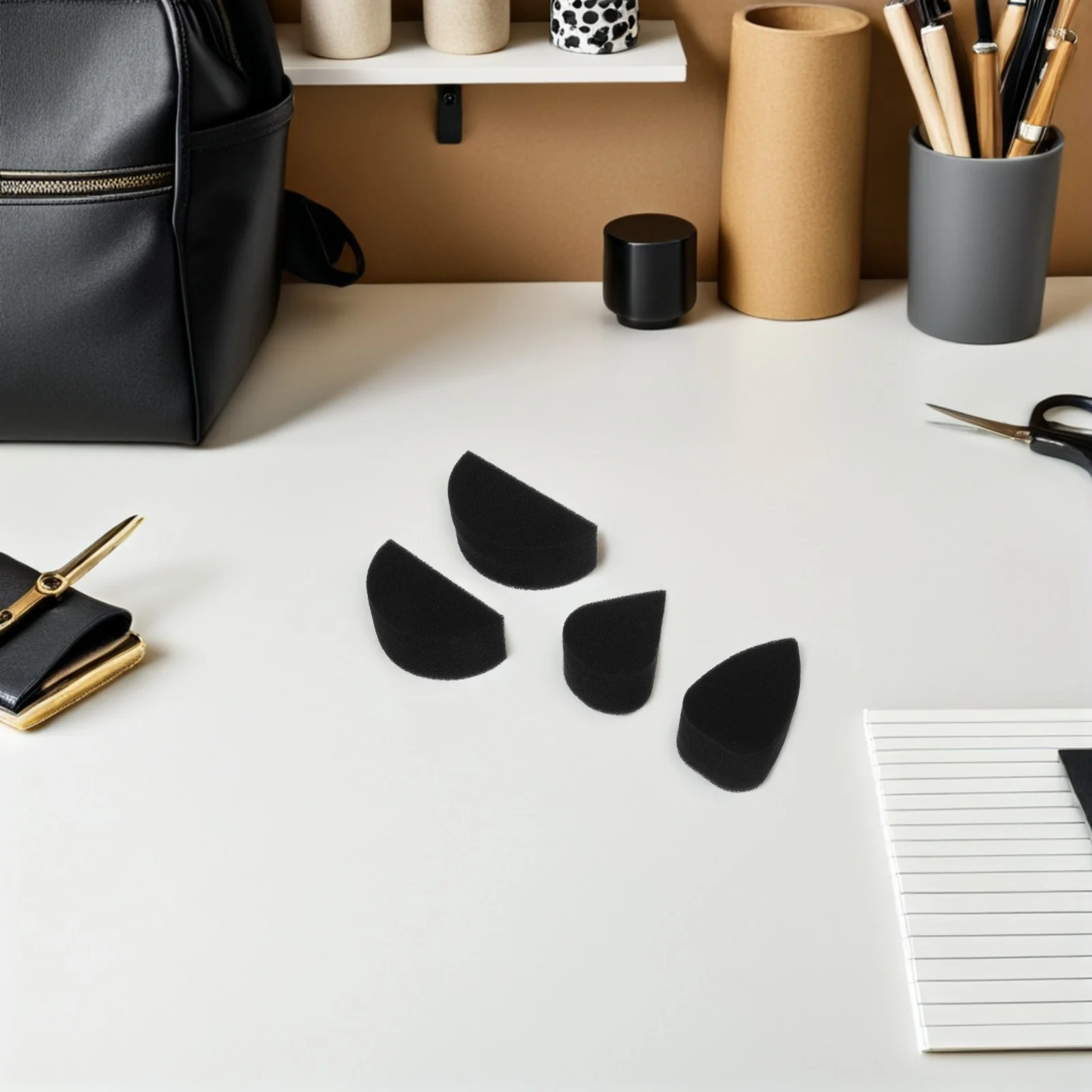 

20Pcs Face Paint Sponges Ergonomic Soft Texture Black for Professional Body Art Paint Sponge for Halloween Cosplay